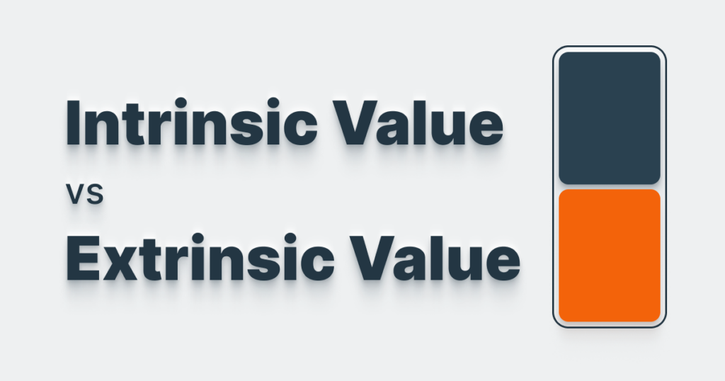 Intrinsic vs extrinsic value in options cover image